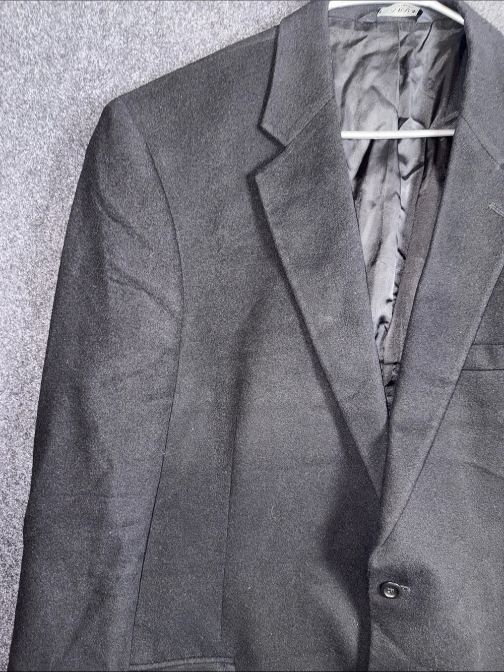 Jos. A. Bank 100% Cashmere Black Two-Button Men's Sport Coat 46XL